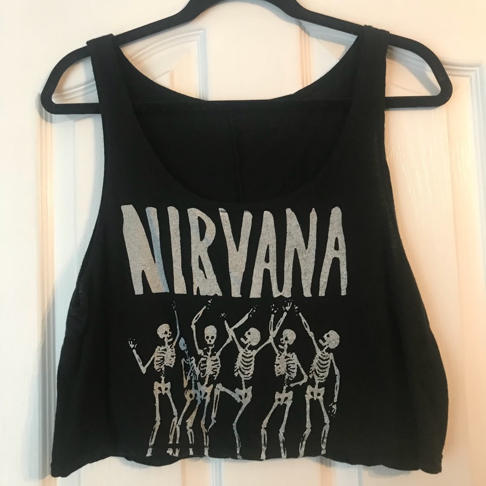 nirvana cropped tank